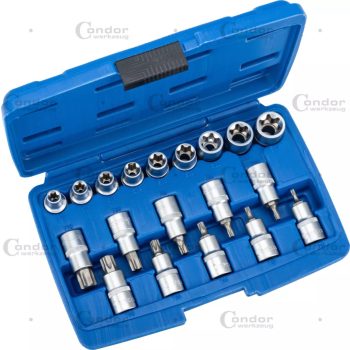 Torx készlet T + E profil 1/2" T20-70 E10-24