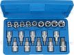 Torx készlet T + E profil 1/2" T20-70,E10-24,furatos
