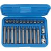 Bit készlet T10-60 lyukas,3/8"+1/2",23db-os