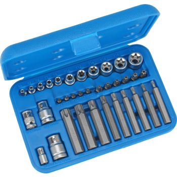   Bit készlet  35 db, 1/4 + 3/8 + 1/2 ", T-profil SLB / E-profil
