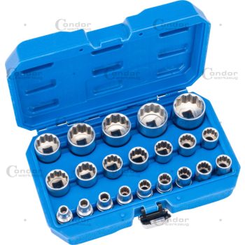 Dugófej klt 1/2" 8-36mm 12 szögű 21 db-os