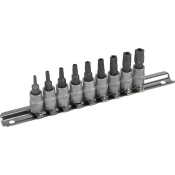 Torx készlet 1/4" 9db-os TS10-50 5ágú lyukas