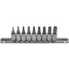 Torx készlet 1/4" 9db-os TS10-50 5ágú lyukas