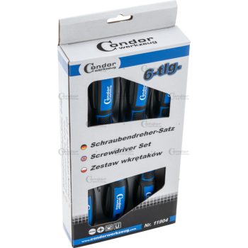 Csavarhúzó készlet, 6 db, Lapos + PZ
