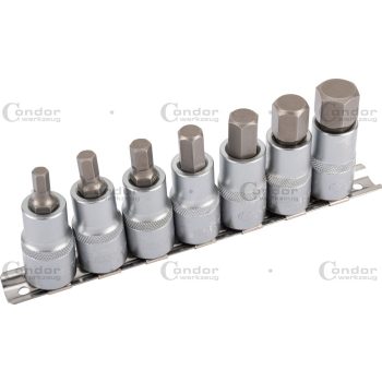 Imbusz készlet, 7 darab, 1/2" befogás, 6-17 mm