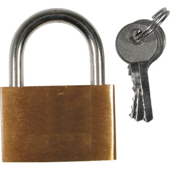 Zylinder-Vorhangschloss, Messing, 25 mm