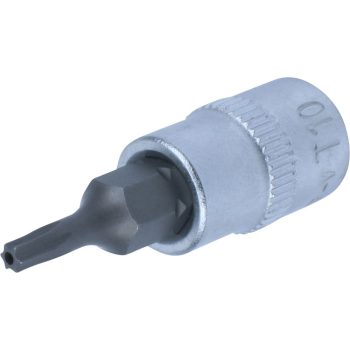 Torx bit fej 1/4" T10 lyukas