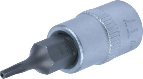 Torx bit fej 1/4" T7 lyukas