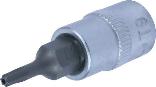 Torx bit fej 1/4" T9 lyukas