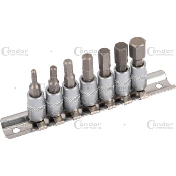 Imbuszkészlet, 7 darab, 1/4", 3-10 mm