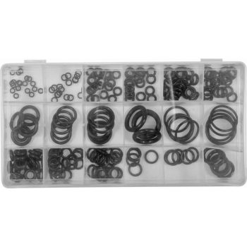   O-gyűrű készlet, 225 db, Belső átmérő 3-22 mm,18 méretben