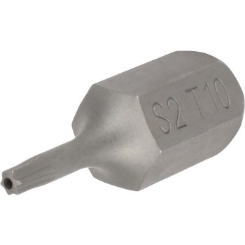 Bit fej lyukas T10x30mm 10mm-es szárral