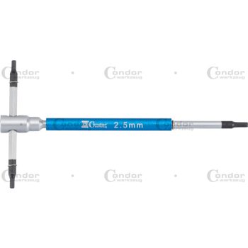 T IMBUSZ KULCS, 125X65 MM, HATLAPÚ FOGLALAT 2,5 MM