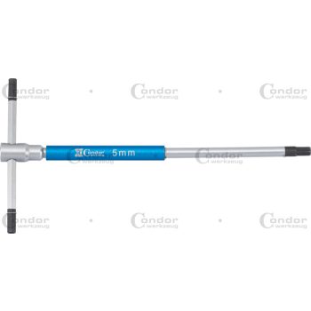 T IMBUSZ KULCS, 125X65 MM, HATLAPÚ FOGLALAT 5 MM