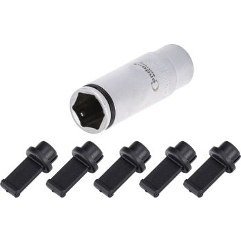 PSG izzítógyerty kulcs 1/4" 12mm + 5db védőkupak