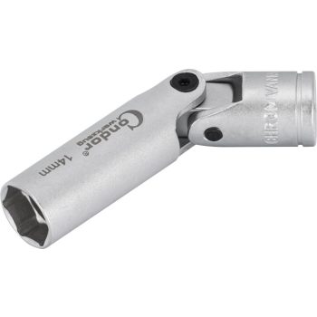 Izzítógyertya dugófej 3/8 ", 72 mm, SW14, csuklós
