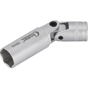 Izzítógyertya dugófej 3/8 ", 72 mm, SW16, csuklós