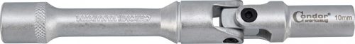 Izzítógyertya dugófej,csuklós , 3/8 ", 150 mm, SW10