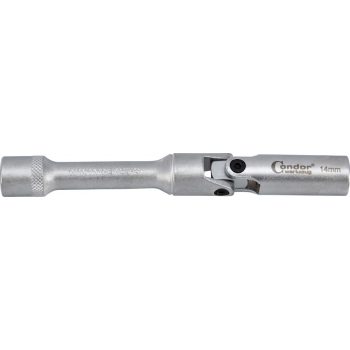 Izzítógyertya dugófej,csuklós , 3/8 ", 150 mm, SW16