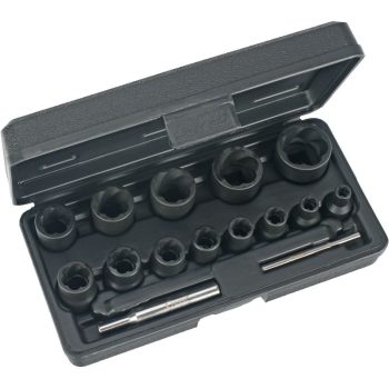   Csavarkiszedő készlet 1/4"+1/2" spirál nútos 6-27mm