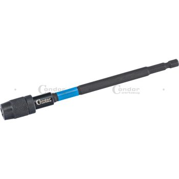   Bittartó, gyorsan cserélhető tokmány, 1/4" bitekhez, hossz 150 mm