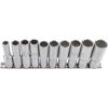   Dugókulcs készlet, 10 db, 1/2" hosszított, 12 szögű 10-24 mm