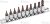 Torx készlet 1/4" T8-45 10db-os nagy teljesítményű S2