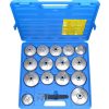 Olajszűrő leszedő kupak készlet,17db-os,aluminium