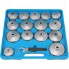 Olajszűrő leszedő kupak készlet,17db-os,aluminium