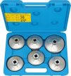 Olajszűrő leszedő kupak készlet,6db-os,aluminium csatlakozás:1/2" / 27mm 6 lap