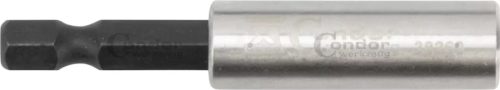 Professzionális bittartó, rugós gyűrűvel, 1/4"-os bitekhez, 60 mm