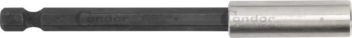 Professzionális bittartó, rugós gyűrűvel, 1/4"-os bitekhez, 100 mm