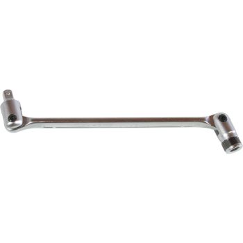   Csuklós kulcs, 1/4 "hatlapú foglalat + 1/4" négyszög