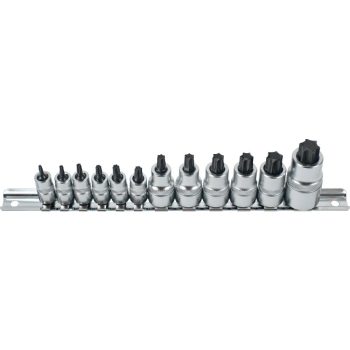   Bit fej készlet 1/4"+3/8"+1/2" T-profil extra rövid T8-60  12db