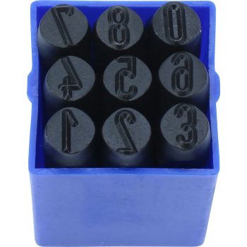 Számbeütő készlet, 9 db, 10 mm