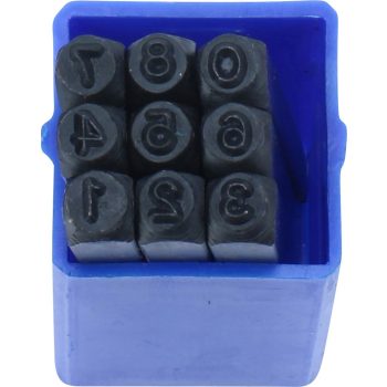 Számbeütő készlet, 9 db, 3 mm