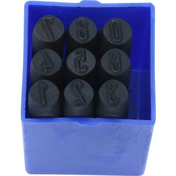 Számbeütő készlet, 9 db, 8 mm