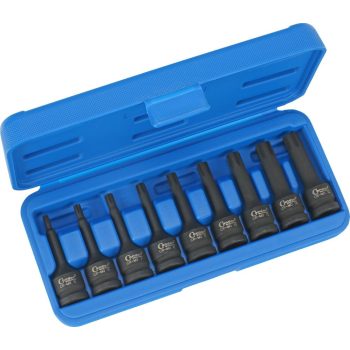 Bit fej készlet 1/2",9 db, M5-14 ribe-profil,Cr-Mo