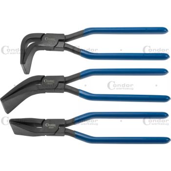   Hajlító- és összecsukófogó készlet, 3 részes, egyenes / 45° / 90°