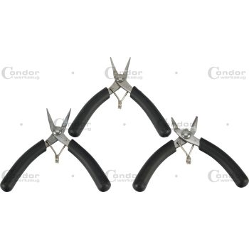 Kisméretű fogó készlet, 3db, rozsdamentes acél, 100mm