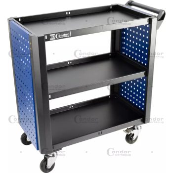 Műhelykocsi, 3 polccal, teherbírás 150 kg