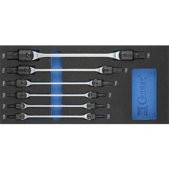 Csuklós torx készlet T20-T90 6db-os