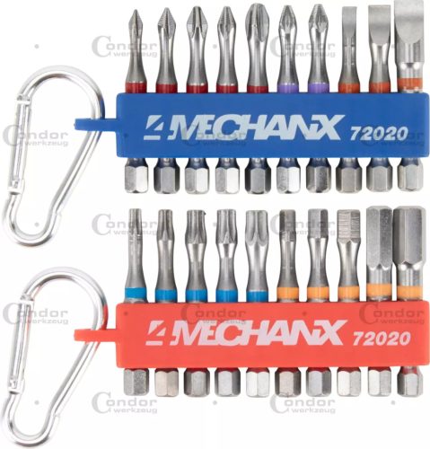 Power bit készlet, 20 darabos, 1/4" 6 élű