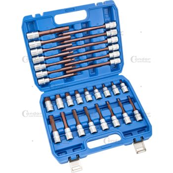 Imbusz bitkészlet, 30 darab, 1/2" Imbusz bitek 5-19 mm