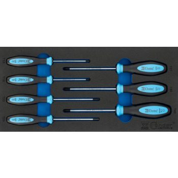 Torx csavarhúzó klt szivacsbetétben 7db-os