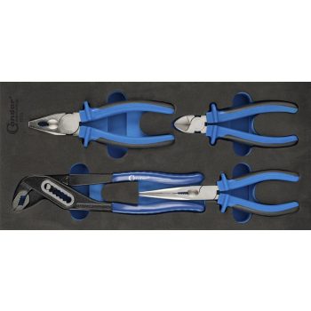 Fogó készlet szivacs betétben 4db-os