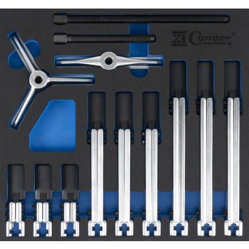   Univerzális csapágylehúzó készlet 2+3 kar, ø 40-125 mm, 100-255 mm