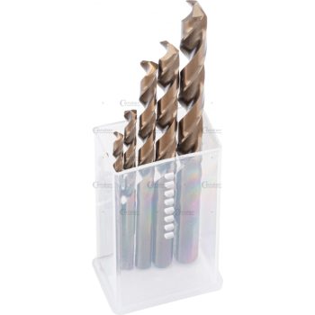   Csigafúró készlet, magfurat méretei, 7 db, HSS-E kobalt 5%, 2,5-10,2 mm