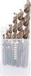 Csigafúró készlet, magfurat méretei, 7 db, HSS-E kobalt 5%, 2,5-10,2 mm