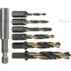 Kombinált menetfúró készlet, HSS-G, 7 db, M3-M10